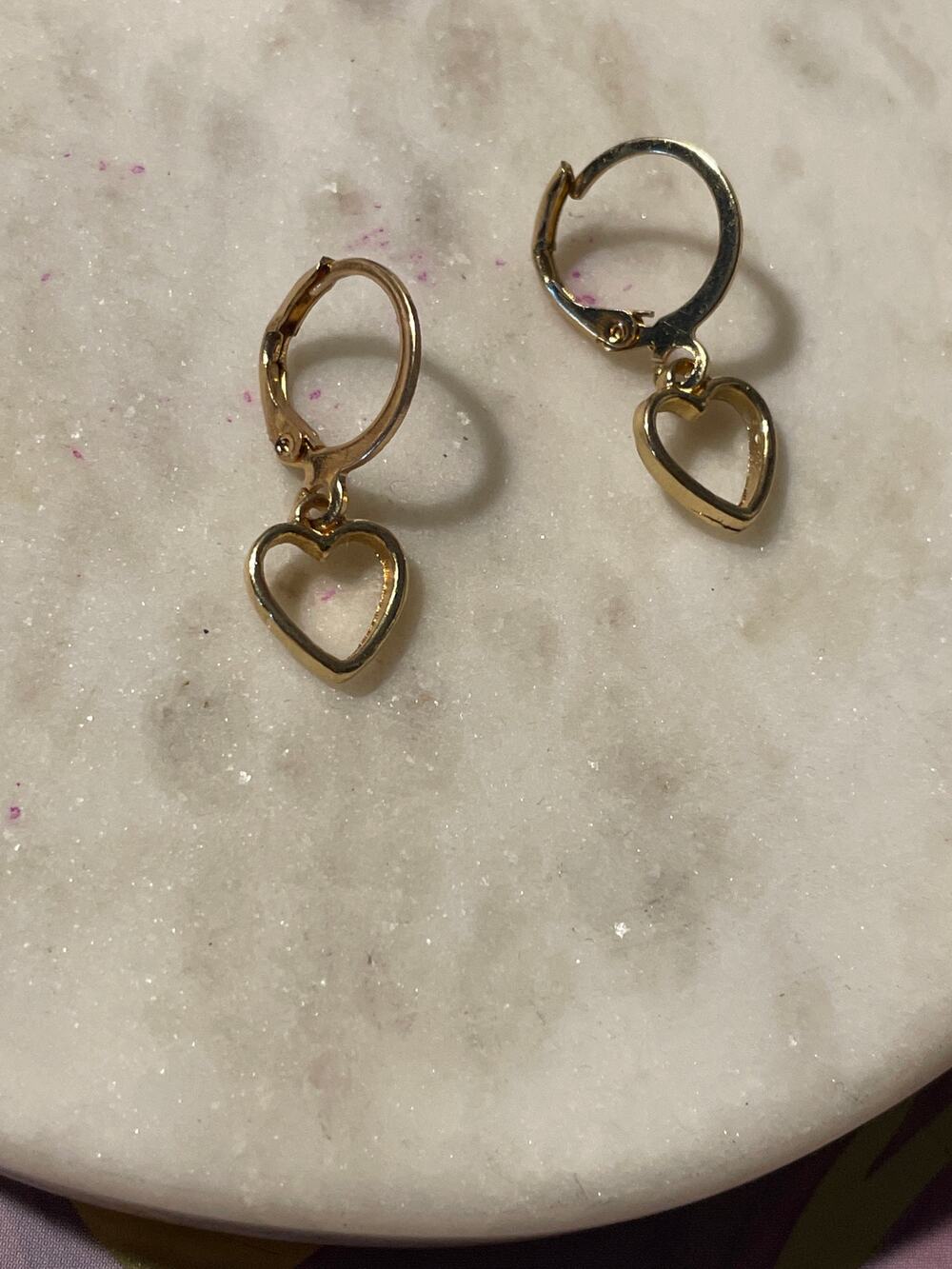 Hoop Earrings  heart